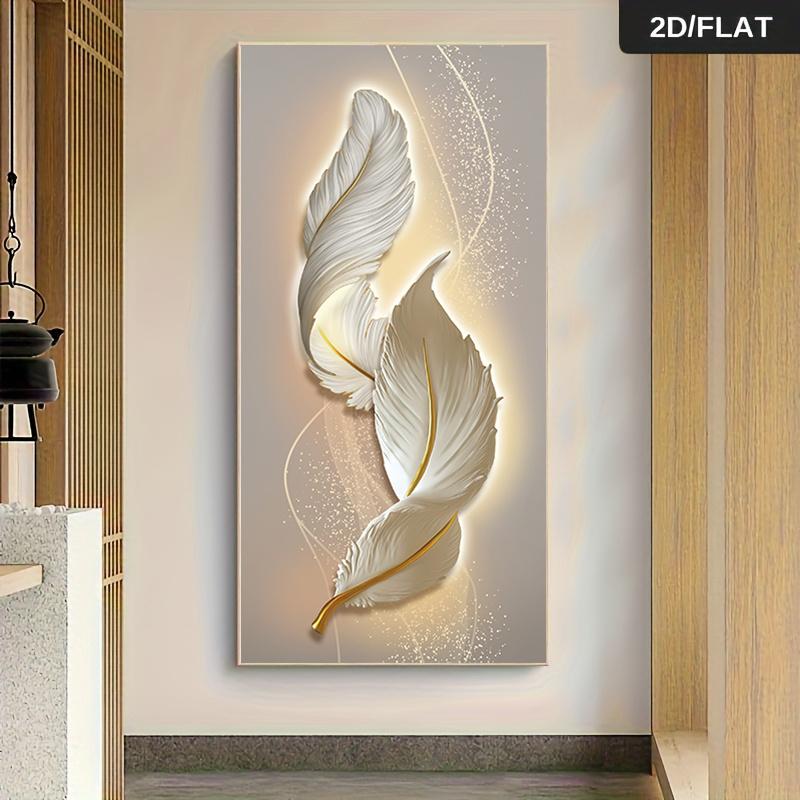 1 modern minimalist tüy dekorasyon tablosu, oturma odası kanepe arkası duvar çerçevesiz asılı tablo, yatak odası fuaye ligh