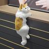 KX4B Simulation for Cat Pendant Plush Animal Art for Doll Ornament Desk Decor for Home Bedroom Living Room Decoration Gift