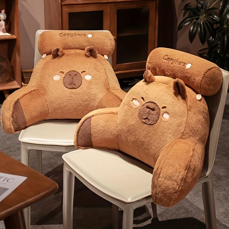 Lovely Capybara Backrest Cushion, Large Backrest Cushion,Lumbar Support Pillow,Triangle Reading Pillow, Adorable Design