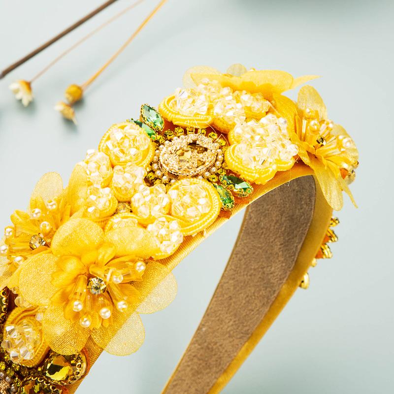 Luksusowe Kryształowe Opaski na Głowę z Kwiatami z Cyrkonii Błyszczące Słodkie Akcesoria do Włosów na Imprezę dla Kobiet Opaska do Włosów