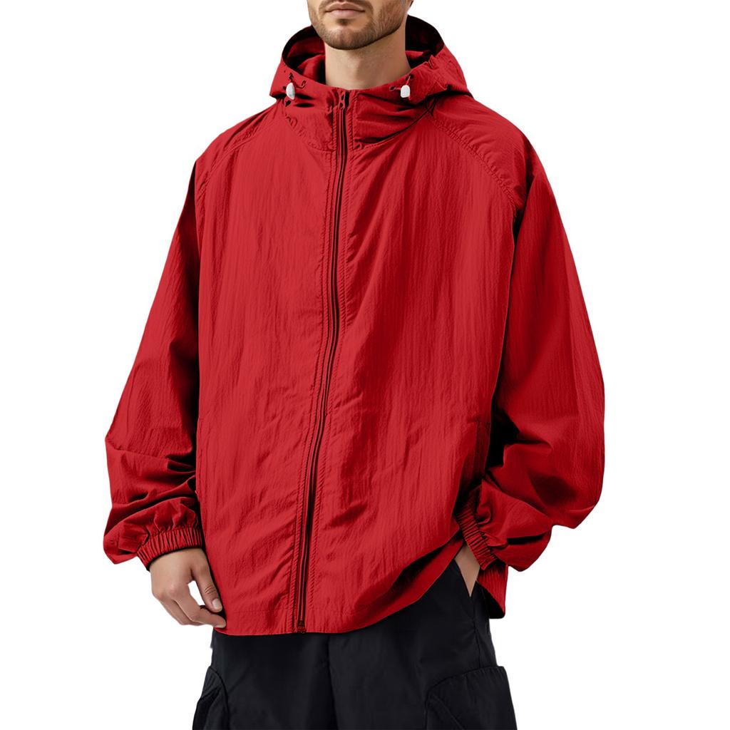 Men's Outdoor Casual Loose Sun Protective Clothing Punch Jacket Coat