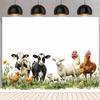 2D Rustic Barnyard Animal Backdrop Cloth for Photo Shoot & Events