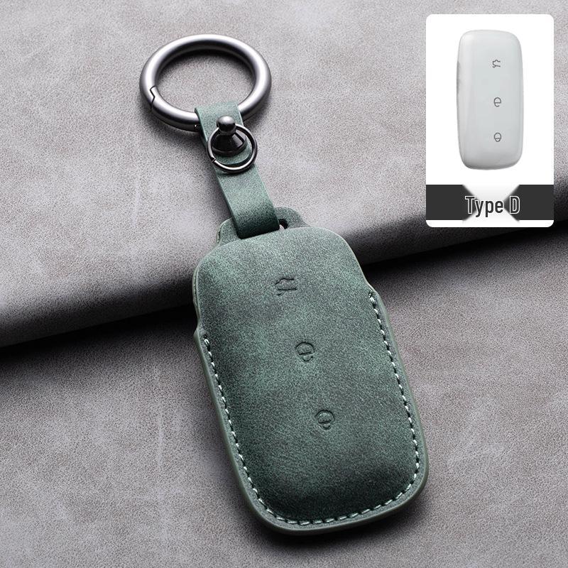 Geely Xingyao 8 Starship 7 Galaxy L7 Key Case: Genuine Leather with Buckle & Lanyard for E5, L6, A7, E8, M9 Models. Simple Packaging