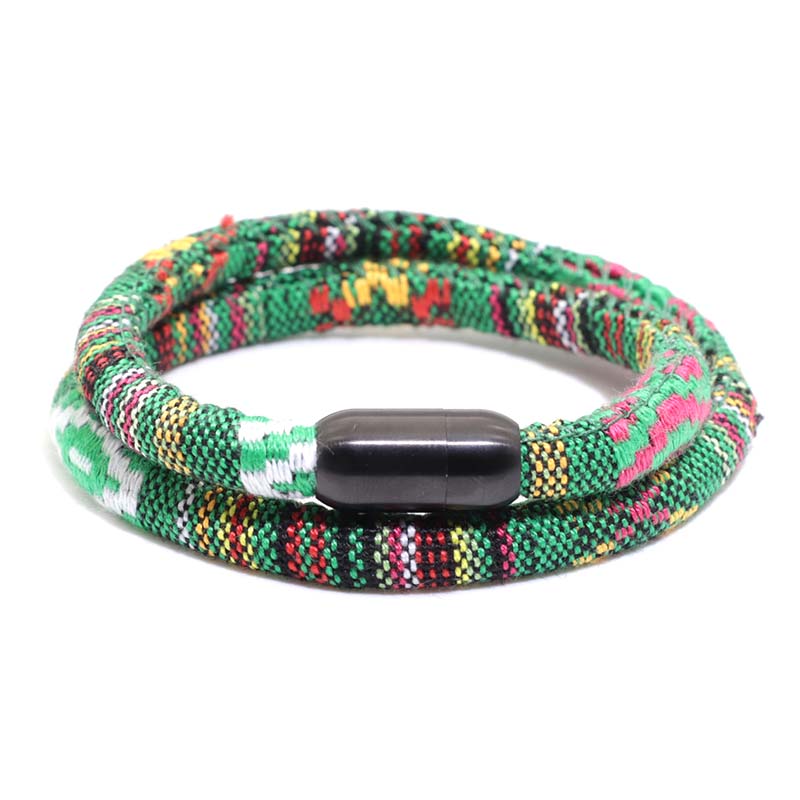 Novinka Boho lanový náramek pro muže 100% neblednoucí nerezová ocel Náramek Šťastný nitový náramek Dárek pro něj Venkovní přežití Brazalete