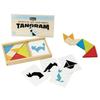 Jeu de tangram en bois - JEUJURA - 8144 - Coffret en bois - 7 pieces - 30 modeles