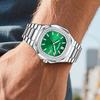 Luxury Quartz Watches for Men Steel Strap Wristwatch Luminous Auto Date Display Waterproof Male Square Dial Gift Clock