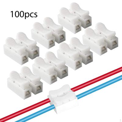 100 Pieces Spring Wire Connectors Electrical Cable Clamp Terminal Block Professional Easy