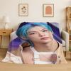 Kpop Felix Stray Kids Music Flannel Blanket Soft Warm Throw Blanket for Bedroom Living Room Bed Travel Camping Picnic Gift