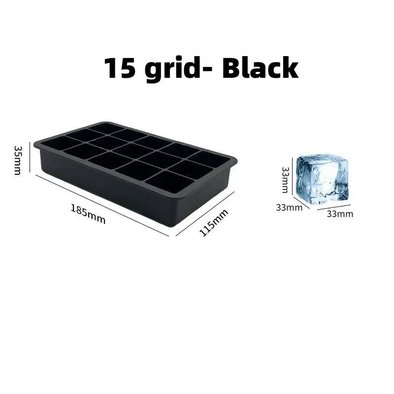 4/6/8/15 Grid Big Ice Tray Mold Giant Jumbo Large Food Grade Silicone Ice Cube Square Tray Mold DIY Ice Maker Ice Cube Tray