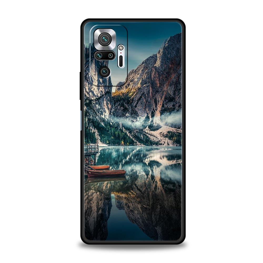 Forest Beach Sunrise Mountains Nature Phone Case For Xiaomi Redmi Note 14 13 5G 10 11 12 Pro Plus 4G 14C 13C 12C 10C Black Cover