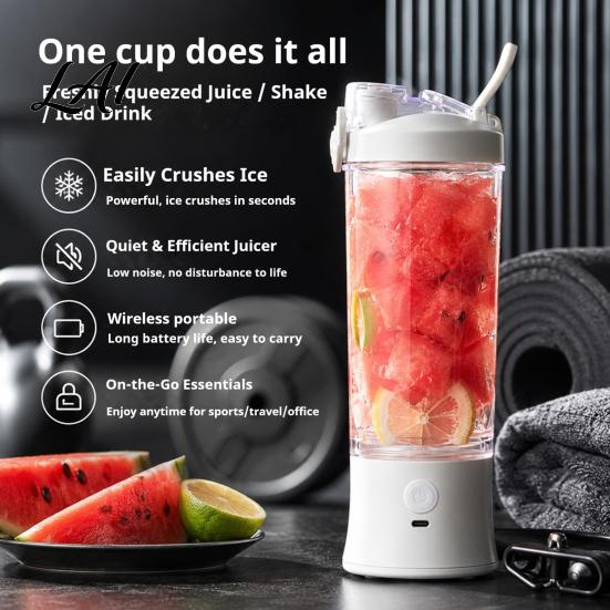Mini Fruit Juicer Bottle for Daily Nutrition Portable Blender Cup USB Fast Charging Personal Size Juicer 600ml Capacity Smoothies And Shakes