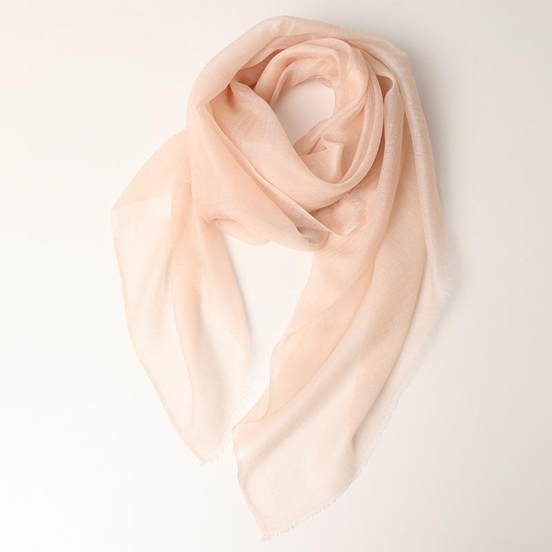 Light and thin ring velvet women's cashmere square scarf plain spring and summer new models can wear 200 scarves