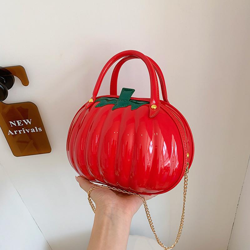 Halloween Pumpkin Bag Pu Material Small Circular Crossbody For Daily Wear