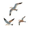 3Pcs/Set Wooden Seagull Wall Decoration Farmhouse Rustic Flying Gull Wall