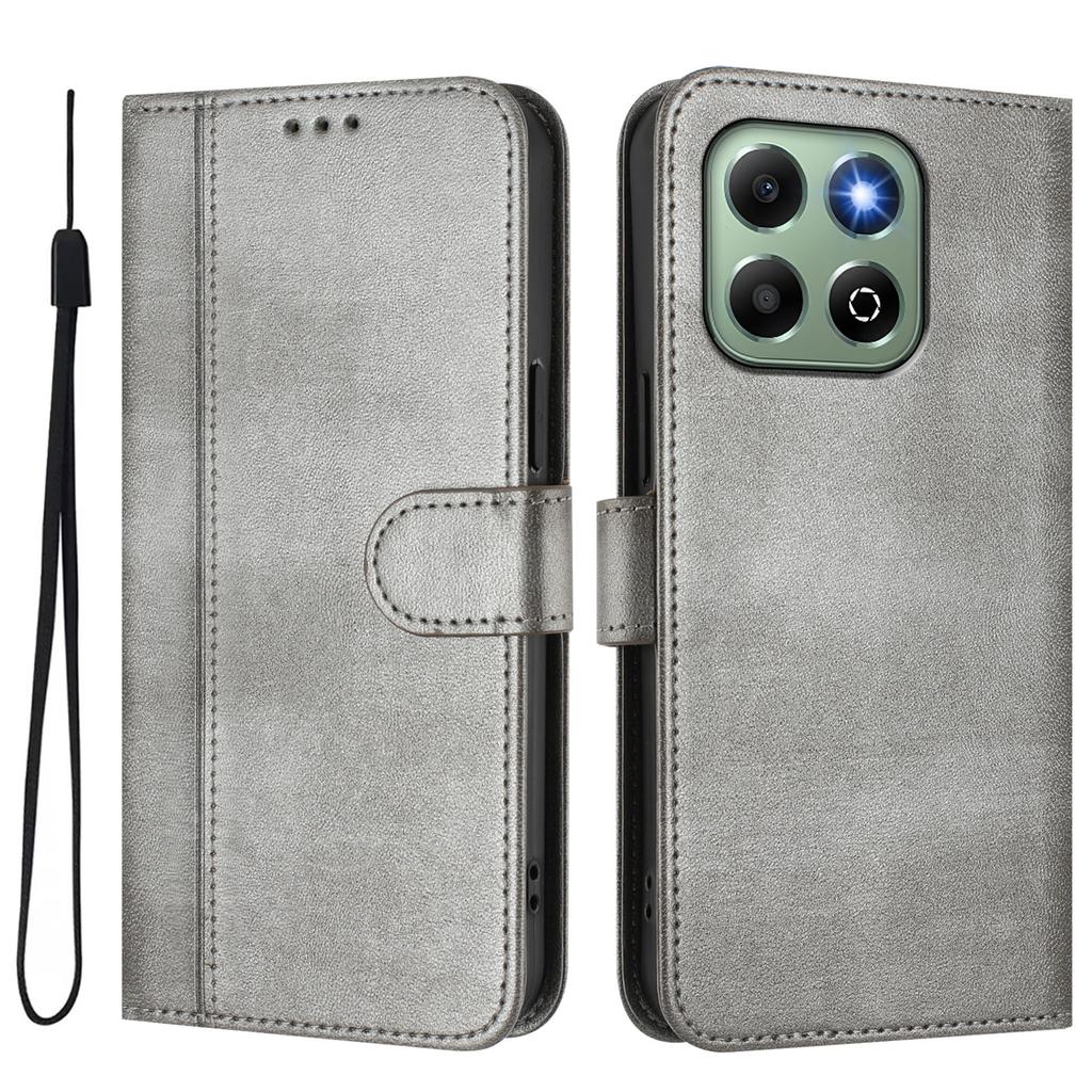 For Honor X6b 4G Cases Wallet Stand Retro Texture Leather Phone Cover with Lanyard