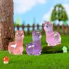 Glow In Dark Simulated Alpaca Decorative Accessories Environmental Resin Car Ornaments Mini landscape