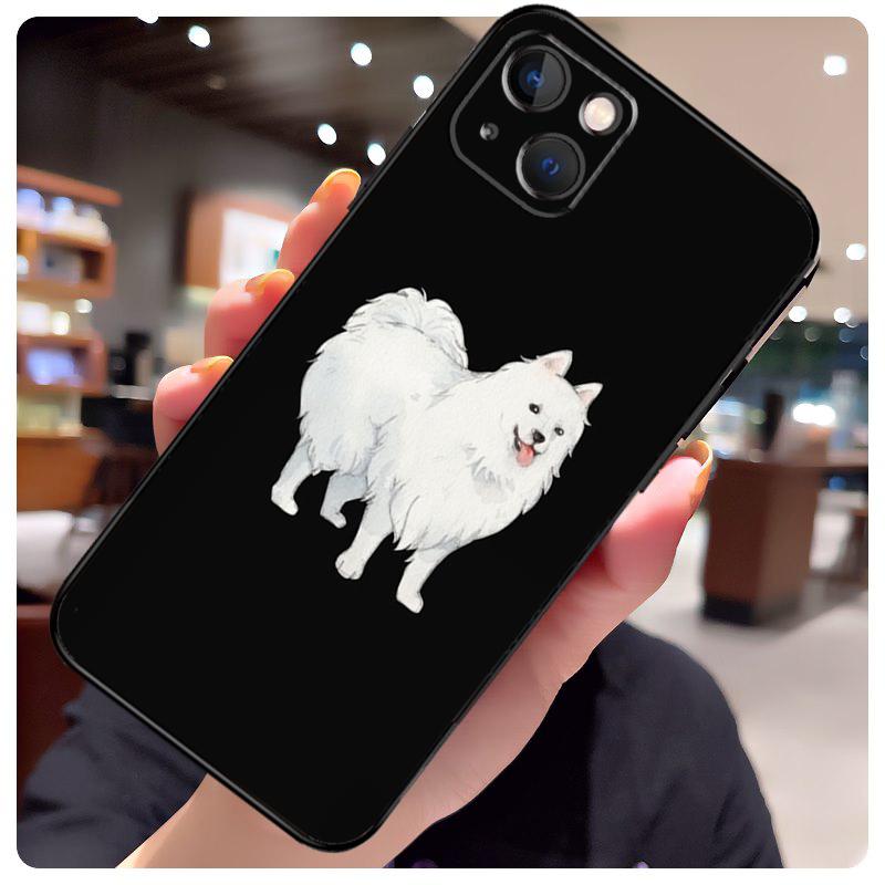 Japanese Spitz Dog Case For iPhone 16 Pro Max 14 13 12 11 15 17 Pro Max mini 15 16 Plus 16e 17 Air Phone Cover