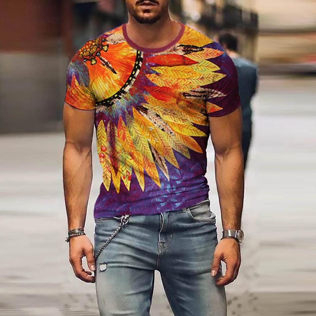 Herr Street Muscle Kortärmig Tryck Personlighet Mode Mode T-shirt