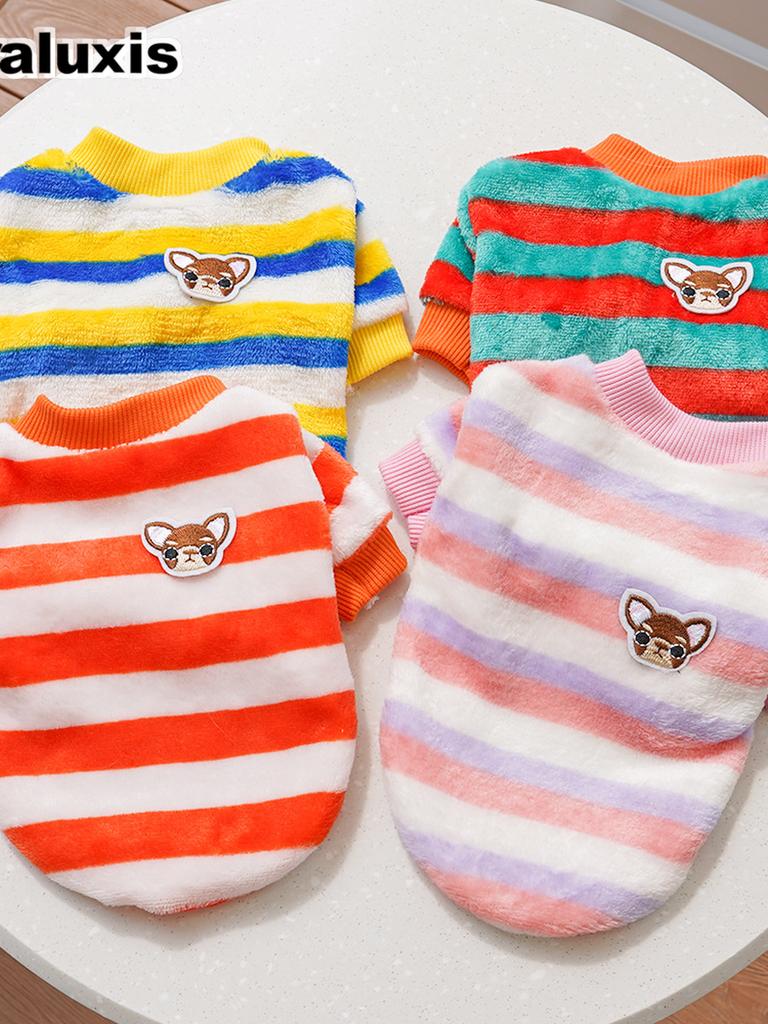 Pet Winter Warm Embroidery Clothes for Dogs and Cats -