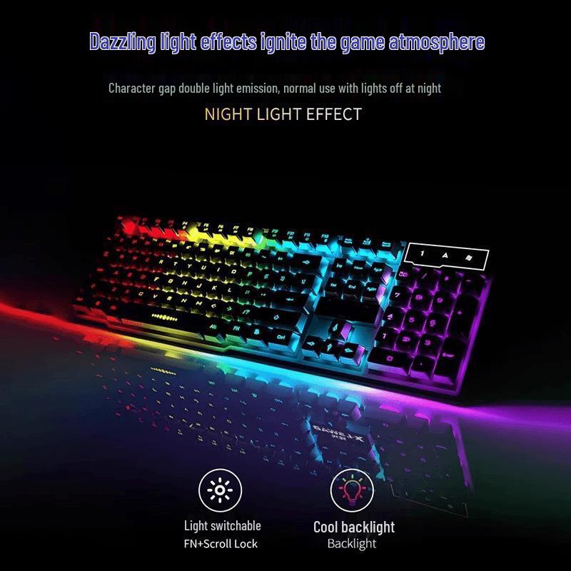 Youshi Wired RGB Mechanical Gaming Keyboard and Mouse Combo