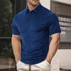 Men's Shirt With Turn-down Collar And Short Sleeves – Casual, Sophisticated T-shirt