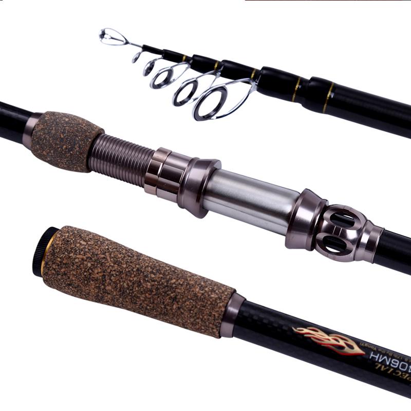 Casting Fishing Rod and Reel Carbon 1.8M-2.7M Telescopic Fishing Rod with 11BB Baitcasting Reel Kits