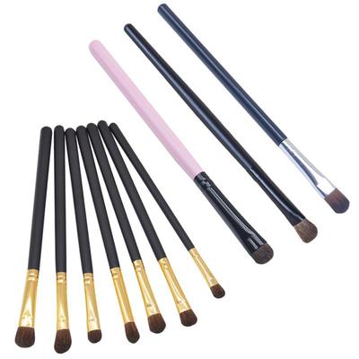 En stock: Ensemble de 7 Pinceaux de Maquillage Yeux en Poils de Poney Rose, Inclut Pinceaux Ombre à Paupières Smoky et Eyeliner Unique
