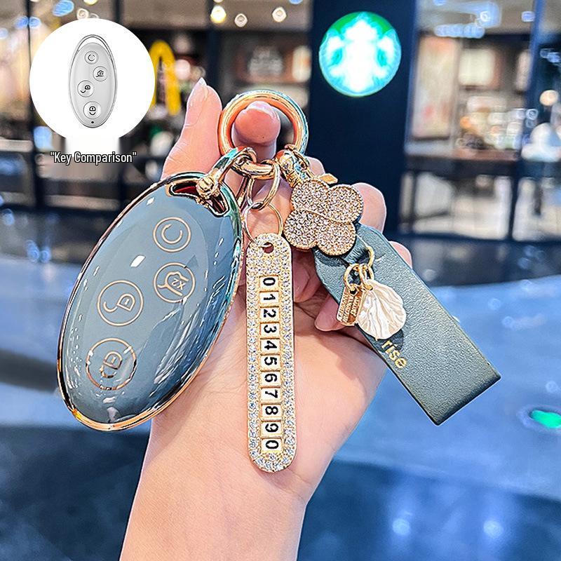Compatible Key Case for BYD Models: Dolphin, Han, Qin Plus DMi, Song Pro, Yuan, Tang, Seagull EV, Destroyer 05, Seal 06