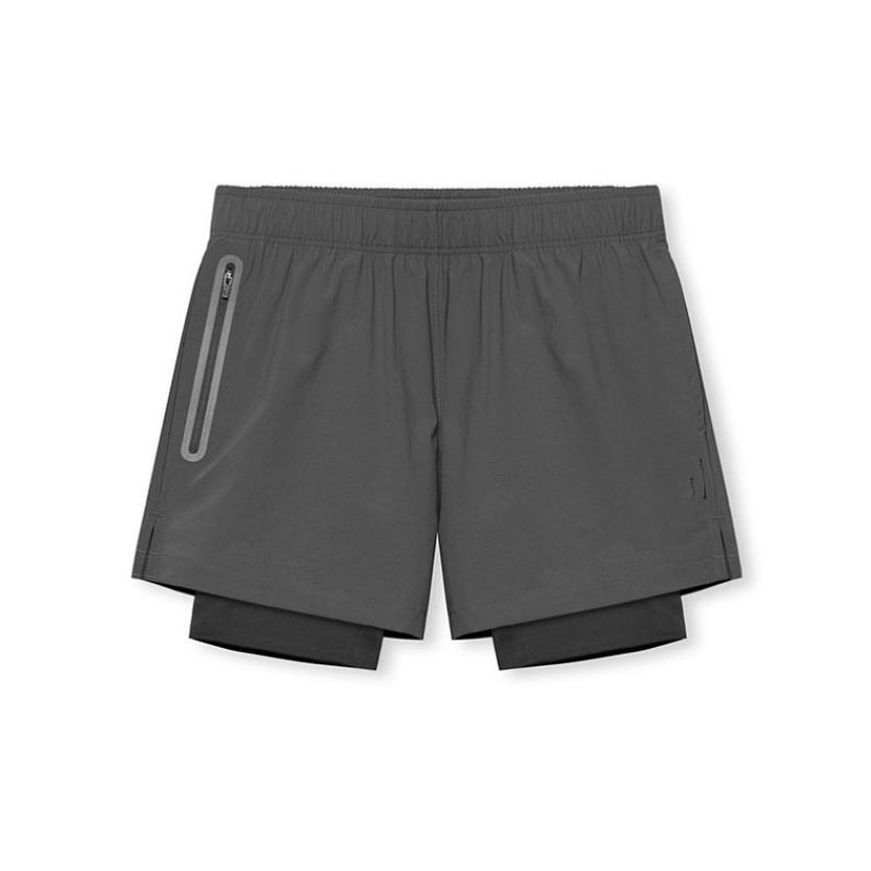 

Man s Slim Casual Nylon Tight-fitting Summer Ice Silk Nylon Thin Quick-drying Running Fitness Cycling Sports Shorts S сірий