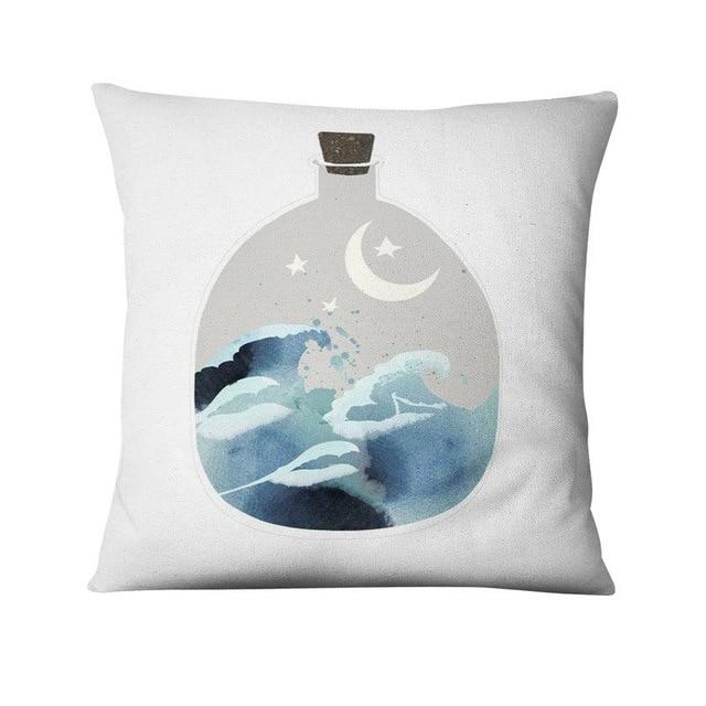 Aquarell Wald Druck Kissenbezug Kissenbezug Dekorativ Heimdeko Sofa Moda