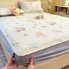 Luxury Cartoon Printed Fitted Bedsheet Set High Quality Summer Sleeping Mat with Pillowcases Ice Bean Cooling Bedding for Single