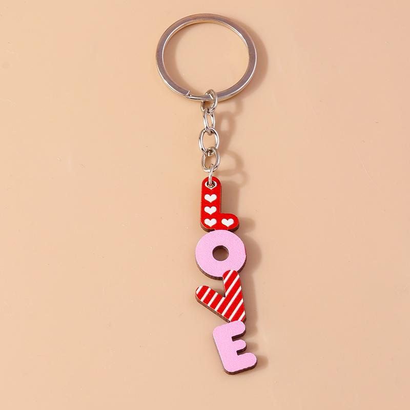 

Cute Love Heart Keychain Balloon Flower Key Ring Pendants for Women Girls Handbag Decor DIY Valentine s Day Jewelry Gifts