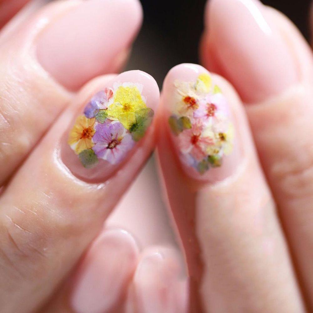 Floral Leaf 3D Nail Art Decorations Manicure Accessories Nail Art Dried Flower DIY Nail Decals