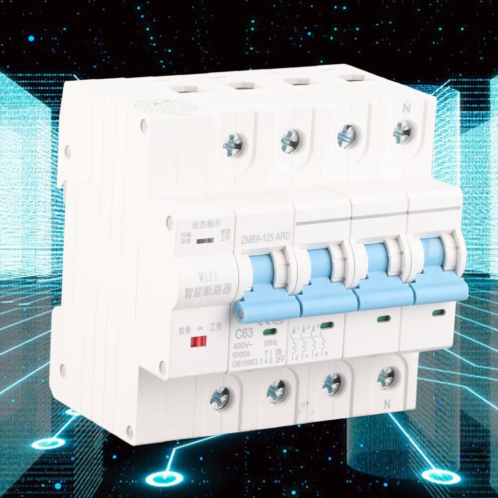 WiFi 4P Intelligent Circuit Breaker Wireless Remote Control Switch 400V63A
