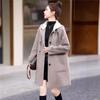 Women's Hooded Double-Faced Cashmere Coat - Slim College Style, Mid-Length, Versatile Wool for Autumn/Winter.
