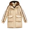 Korean version of casual thickened cotton jacket women's winter 2025 new hooded schoolgirl mid-length loose cotton jacket
