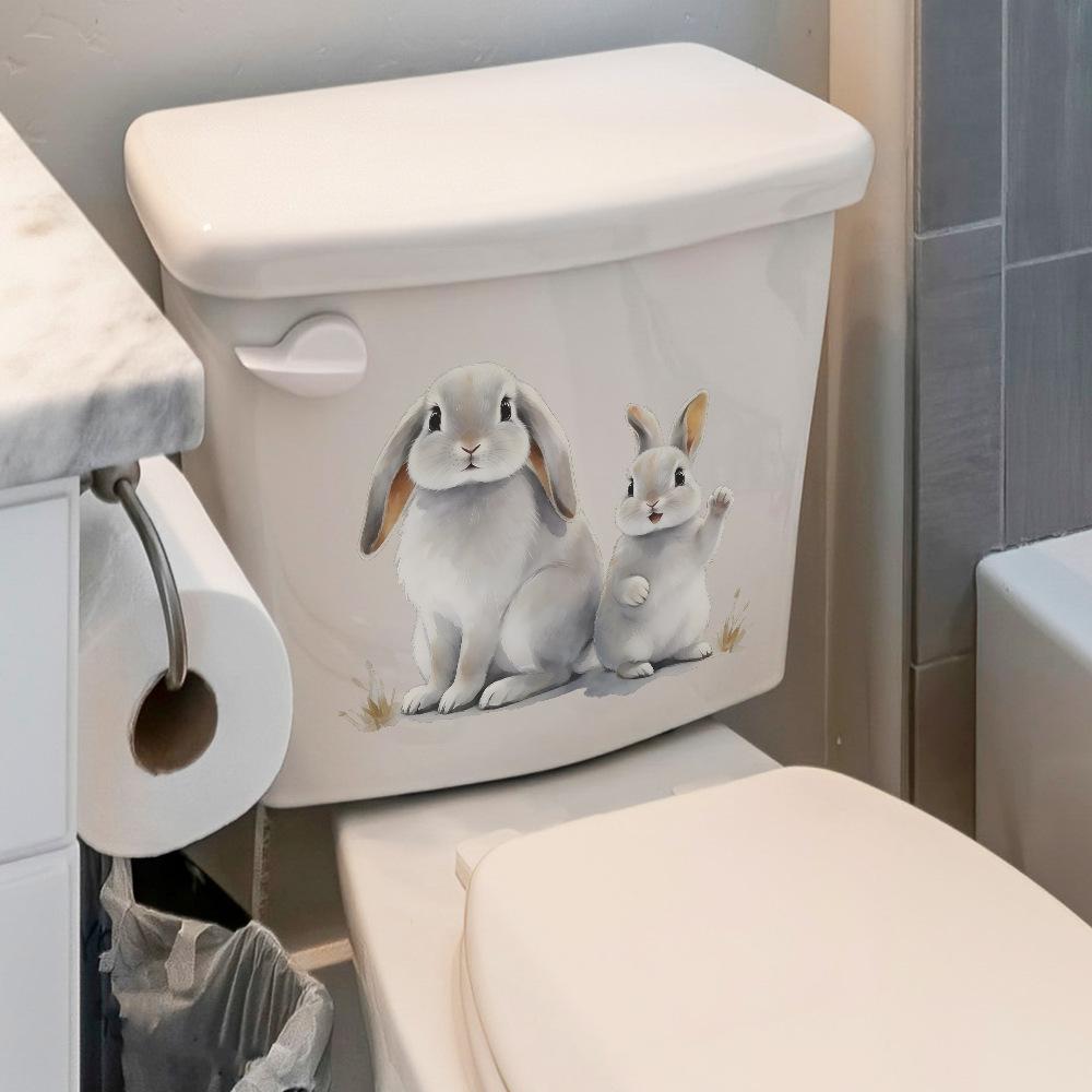 Lovely Rabbit Wall Stickers Waterproof Removable Self Adhesive Decals for Home Living Room Hallway Decor