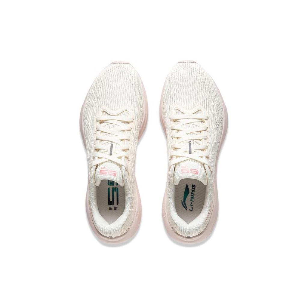 Li Ning Version 2.0 Fabric Cushioning Slip Resistant Abrasion Resistant Breathable Low top Casual Running Shoes Women's ARSU010-1