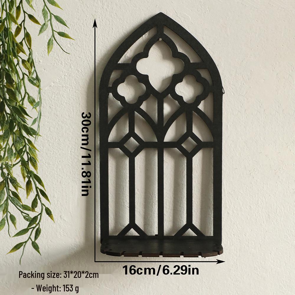 

Барочный Сращенный Подсвечник-Полка Настенная для Двери и Окна - Элегантный Домашний Декор Ручной Работы 30x16cm