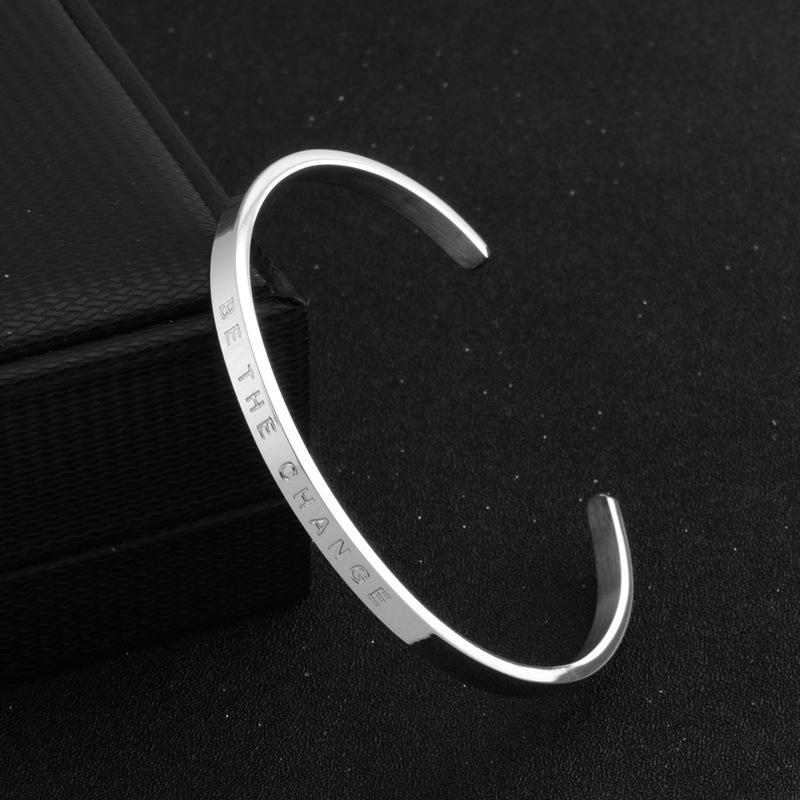 Hot-Selling Titanium Steel Open Bracelet: BETHECHANGE Fashion Trend for Couples Women