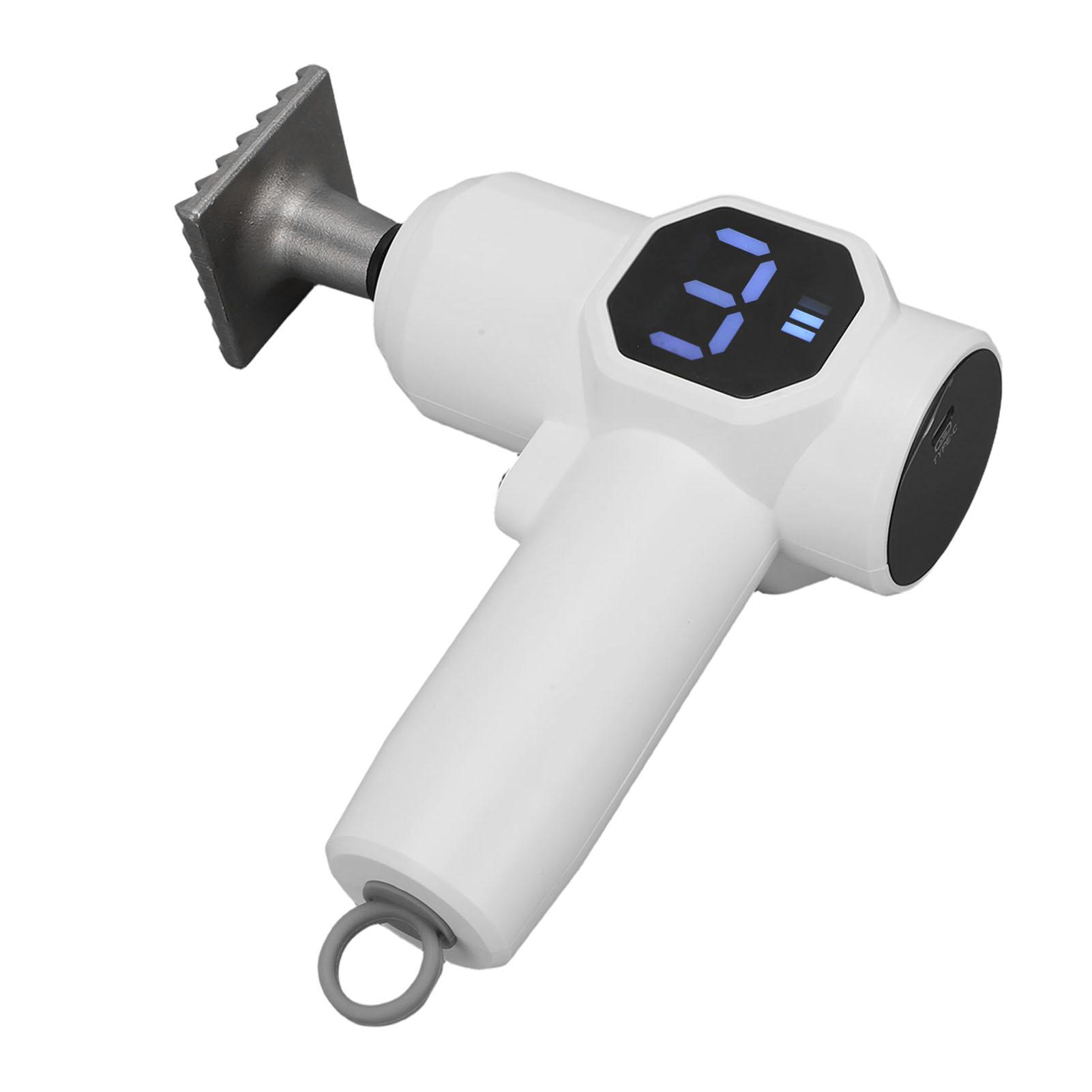 

Electric Meat Tenderizer Tool 6 Speed Adjustable Electric Meat Mallet Hammer with 304 Stainless Steel Head White
