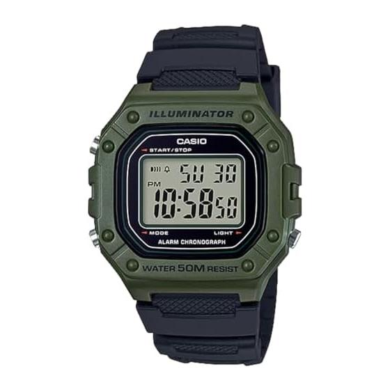 [Casio] СТАНДАРТНЫЙ ЦИФРОВОЙ Часы Casio Standard Digital W-218H-3A Мужские Женские Дешевые Casio Дешевая Цена Хаки Черный [Параллельный Импорт]