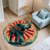 Striped Elephant,Round Area Rug,Carpet Rug for Living Room Bedroom Sofa Playroom Decor,Non-slip Floor Mat