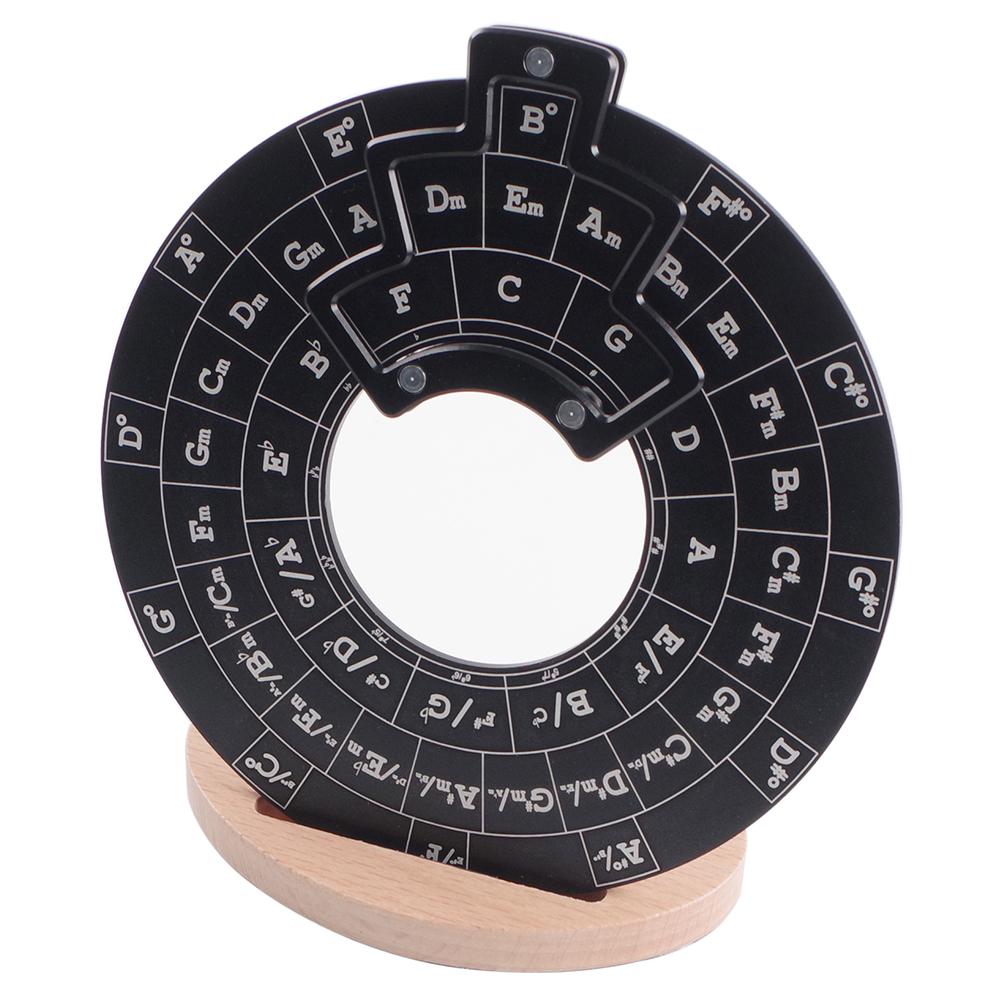 

Круг квинт с подставкой Колесо аккордов Алюминиевый сплав Музыкальный образовательный инструмент для музыкантов Сочинение песен