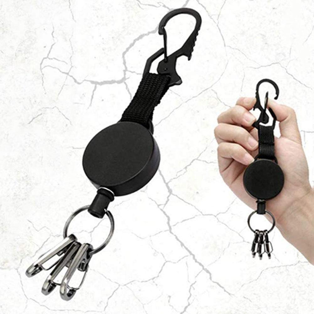 Supplies Retractable Pull Keychain Tool Key Ring Clips Badge Holder Clip Badge Reel Clip Keychain