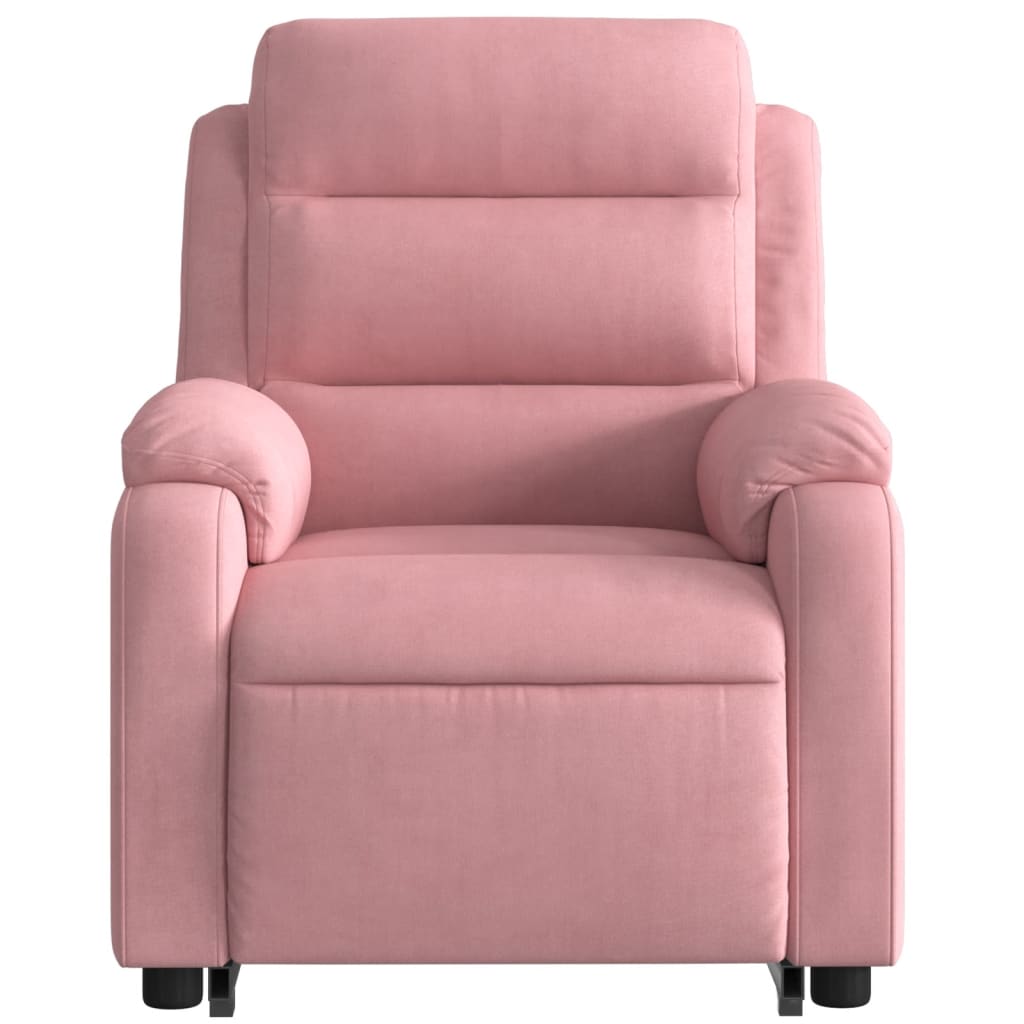Recliner Chair with Lift Assistance Electric Pink Velvet