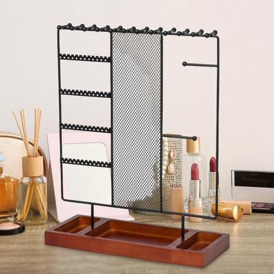 Jewelry Organizer Tower,Storage Rack Bracelet Necklace Holder Stand with Display Tray for Countertop