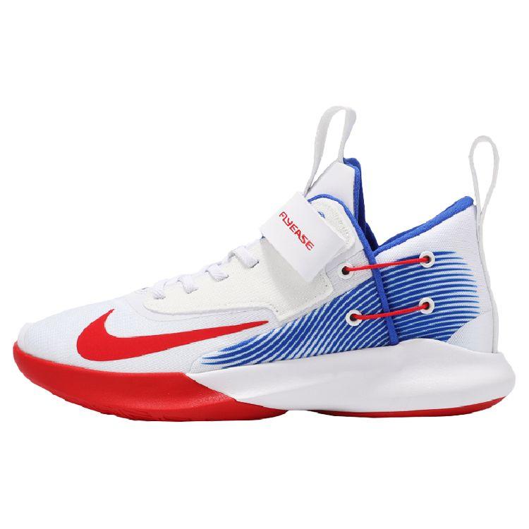 Nike Precision 4 Flyease Comfortable Stylish Shock Absorption Non-Slip Wear-Resistant Low-Top Basketball Shoes Men sneaker White Red Blue DC2110-161