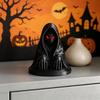 3D Printed Scary Figurine with Glowing Red Eyes for Halloween House Decor
