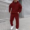 2025 European & American Autumn/Winter Plus Velvet Fashion Hoodie Set: Casual Loose Fit, Long Sleeve & Hooded